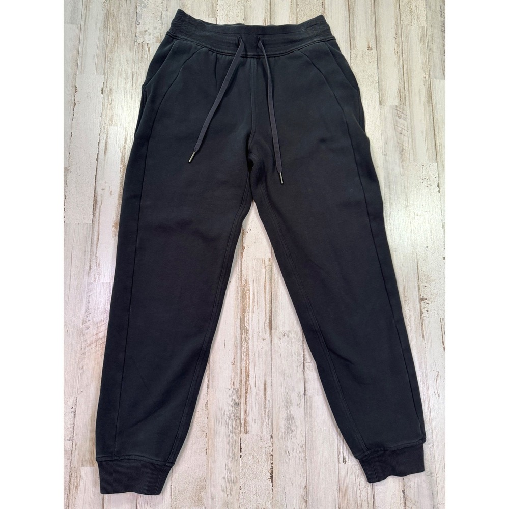 Lululemon Scuba Jogger Womens 4 Black High Rise Fleece Sweatpants LW5CVAS